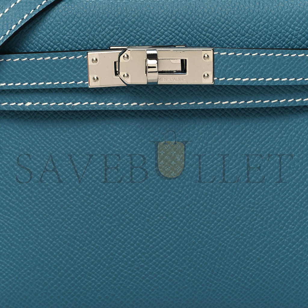 H**mes master epsom mini kelly ii new blue jean (19*12*5.5cm)